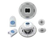 LANZAR AQ65CMW NEW 6.5 400W 2 WAY MARINE COMPONENT SYSTEM WHITE COLOR 1 PAIR