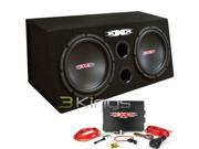 NEW XXX DUAL 15 SUBWOOFER PACKAGE WITH SUBS AMPLIFIER AMP KIT BOX XBS XBX1500B