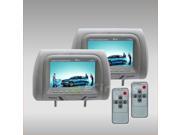 New Tview T726pl Gr 7 Gray Pair Lcd Car Headrest Tv Monitor W Ir T726plgr