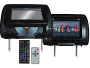 New Pair Tview T737dvpl Bk 7 Headrest Monitors Car Video Headrest Monitor Black