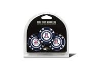 NCAA University of Arizona Golf Chip 3 Pack