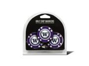 NCAA University of Washington Golf Chip 3 Pack