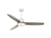 59151 Wisp 52 in. Fresh White Indoor Ceiling Fan with Light and Remote