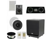 Theater Solutions 5.1 Home Theater 8 and 6.5 Speaker Set with Center 10 Powered Sub and More TS6W8CC51SET5