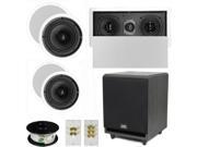 Theater Solutions 5.1 Home Theater 8 and 6.5 Speakers Center 8 Powered Sub and More TS6C8CL51SET3