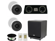 Theater Solutions 5.1 Home Theater 6.5 Speaker Set with Center 10 Powered Sub and More TS65CC51SET5