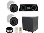 Theater Solutions 5.1 Home Audio Speakers 4 Speakers 1 Center 12 Powered Sub and More TS50CC51SET7