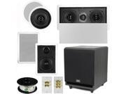 Theater Solutions 5.1 Home Audio Speakers 4 Speakers 1 Center 10 Powered Sub and More TS50CWL51SET5