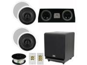 Theater Solutions 5.1 Home Audio Speakers 4 Speakers 1 Center 10 Powered Sub and More TS50CC51SET5