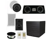 Theater Solutions 5.1 Home Audio Speakers 4 Speakers 1 Center 15 Powered Sub and More TS50CWC51SET8