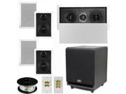 Theater Solutions 5.1 Home Audio Speakers 4 Speakers 1 Center 8 Powered Sub and More TS50WL51SET3