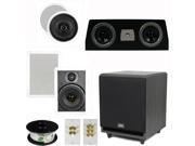 Theater Solutions 5.1 Home Theater 4 Speaker Set with Center 10 Powered Sub and More TS5C6WC51SET5