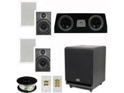 Theater Solutions 5.1 Home Theater 6.5 Speakers Set with Center 8 Powered Sub and More TS65WC51SET3
