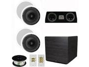 Theater Solutions 5.1 Home Theater 8 Ceiling Speaker Set with Center 15 Powered Sub and More TS80CC51SET8