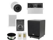 Theater Solutions 5.1 Home Theater 8 Ceiling and Wall Speakers Center 8 Powered Sub and More TS80CWL51SET3