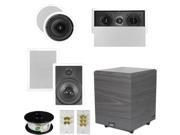 Theater Solutions 5.1 Home Theater 8 Ceiling and Wall Speakers Center 8 Powered Sub and More TS80CWL51SET2