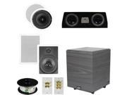 Theater Solutions 5.1 Home Theater 8 Ceiling and Wall Speakers Center 8 Powered Sub and More TS80CWC51SET2