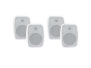 Theater Solutions TS6ODW Indoor or Outdoor 6.5 Speakers Weatherproof Mountable White 2 Pair Pack