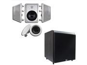 Acoustic Audio HT 65 In Wall Ceiling 5.1 Home Theater 6.5 Speakers and 10 Powered Sub HT 65 HD10B