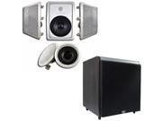 Acoustic Audio HT 85 In Wall Ceiling 5.1 Home Theater 8 Speakers and 10 Powered Sub HT 85 HD10B
