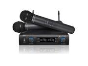 Technical Pro WM852 Dual Wireless Microphone System UHF with Two Deluxe Mics and Carrying Case
