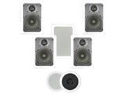 Theater Solutions TS 57 1400 Watt 7CH In Wall Ceiling Home Theater Speaker System