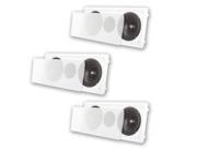 Acoustic Audio CC6 In Wall 6.5 Left Center Right Front Speaker System 900W CC6 3S