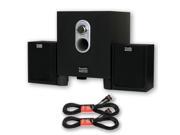 Acoustic Audio AA2101 Multimedia 250W 2.1 Home Speaker System with 2 Extension Cables AA2101 2