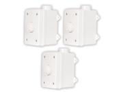 Acoustic Audio AAOVCD W Outdoor Weatherproof Speaker Dial White Volume Controls Impedance Matching 3 Pack AAOVCD W 3S