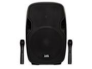 Acoustic Audio AA154UB Active 1400 Watts 15 Bluetooth Battery Powered Speaker 2 Way with Wireless Mics