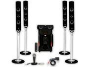Acoustic Audio AAT1000 Tower 5.1 Speaker System with Bluetooth and Microphone