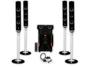 Acoustic Audio AAT1000 Tower 5.1 Speaker System with Optical Input Powered Sub
