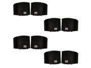 Acoustic Audio AA321B Mountable Indoor Speakers 1600 Watts Black 4 Pair Pack AA321B 4Pr