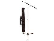 Podium Pro MS2 Adjustable Steel Microphone Stand with Boom Clamp Mic Clip and Stand Bag MS2SET10