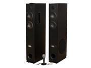 Acoustic Audio TSi300 Bluetooth Powered Floorstanding Tower Multimedia Speakers with Mic TSi300M1