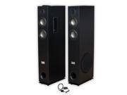Acoustic Audio TSi400 Bluetooth Powered Floorstanding Tower Multimedia Speakers with Optical Input TSi400D
