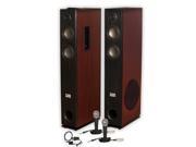 Acoustic Audio TSi600 Bluetooth Powered Floorstanding Tower Multimedia Speakers with Optical Input and Mics TSi600DM2