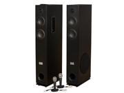 Acoustic Audio TSi300 Bluetooth Powered Floorstanding Tower Multimedia Speakers with Mics TSi300M2