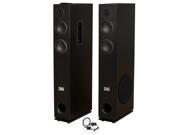 Acoustic Audio TSi300 Bluetooth Powered Floorstanding Tower Multimedia Speakers with Optical Input TSi300D