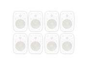 Theater Solutions TS525ODW Indoor or Outdoor Speakers Weatherproof Mountable White 4 Pair Pack