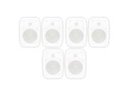 Theater Solutions TS525ODW Indoor or Outdoor Speakers Weatherproof Mountable White 3 Pair Pack
