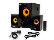 Acoustic Audio AA2170 Home 2.1 Speaker System with Bluetooth USB SD Multimedia and 2 Ext. Cables