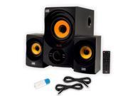 Acoustic Audio AA2170 Home 2.1 Speaker System with Bluetooth USB SD and 2 Extension Cables