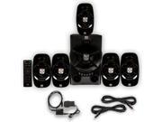 Blue Octave B54 Home Theater 5.1 Bluetooth Speaker System with Optical Input FM USB and 2 Ext. Cables
