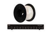 Theater Solutions TS6DV Dual Input 6 Zone Speaker Selector Box with Volume Controls and 100 of C100 16 4 Wire