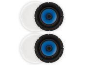 Blue Octave MSR8 In Ceiling Slim Edge 8 Speakers Home Theater Surround 2 Pair Pack