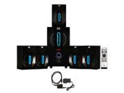 Blue Octave B52 Home Theater 5.1 Bluetooth Speaker System with FM Tuner and Optical Input