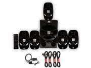 Blue Octave B54 Home Theater 5.1 Bluetooth Speaker System with Optical Input FM USB and 4 Ext. Cables