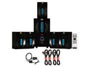 Blue Octave B52 Home Theater 5.1 Bluetooth Speaker System with Optical Input and 4 Extension Cables