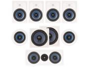 Blue Octave LHT827 In Wall and In Ceiling 7.2 Home Theater Surround Sound 8 Speaker Set